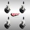 Service Caster 5 Inch 316SS Soft Rubber Swivel 1-3/8 Inch Expanding Stem Caster Set Brake SCC SCC-SS316EX20S514-SRS-TLB-138-4 - alternate 3